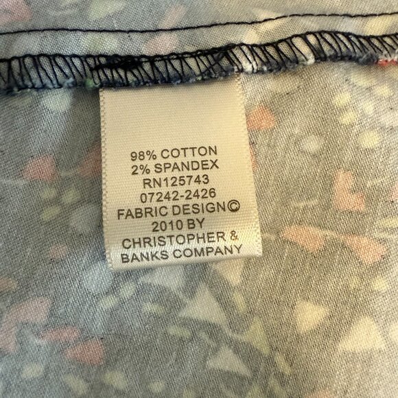 Christopher &‎ Banks Womens 16P Flared Skirt Bright Multi Color Shapes - Picture 6 of 7